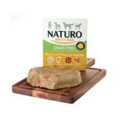 Naturo Adult Grain Free Frango com Batatas terrina para cães