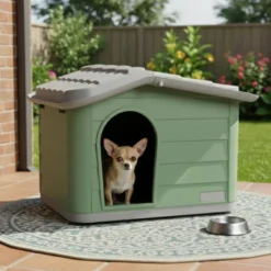 Nayeco Eco Line Casota desmontável na cor sálvia para cães