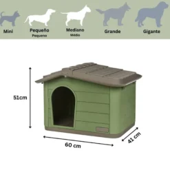 Nayeco Eco Line Casota desmontável na cor sálvia para cães