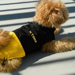 Nayeco X-TRM Capa de Chuva Preta e Amarela para cães