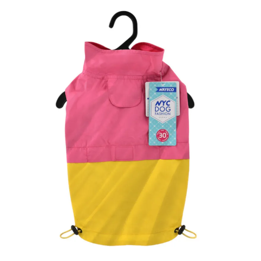 Nayeco X-TRM Capa de Chuva Rosa e Amarela para cães