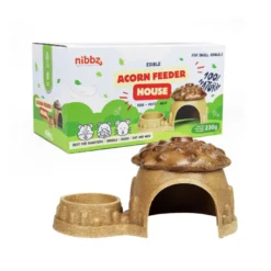 Nibbz Casa de Bolota com Comedouro Suplemento alimentar para roedores