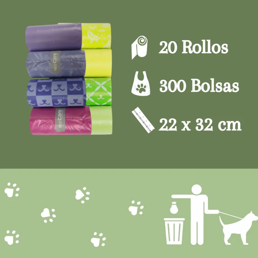 Nice Care Basic Sacos higiénicos Lavanda Limão para cães