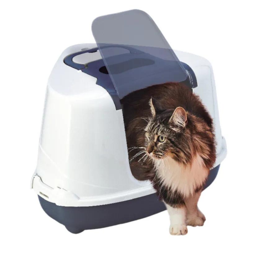 Nice Care Caixa de areia Flip Corner azul para Gatos