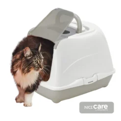 Nice Care Caixa de areia Mega Flip Large Bege para gatos