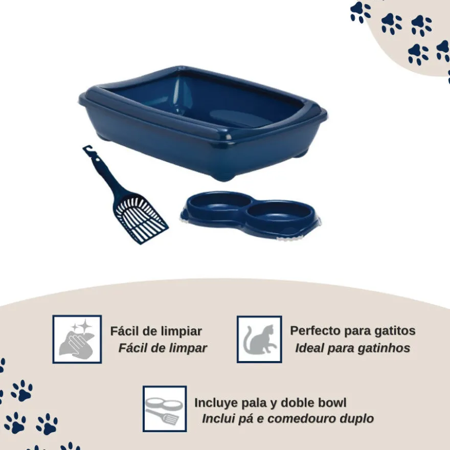 Nice Care Kit de iniciação azul para gatos
