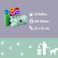 Nice Care Pack Dispensador e sacos higiénicos para cães