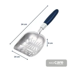 Nice Care Pá para caixa de areia XL de aluminio para gatos