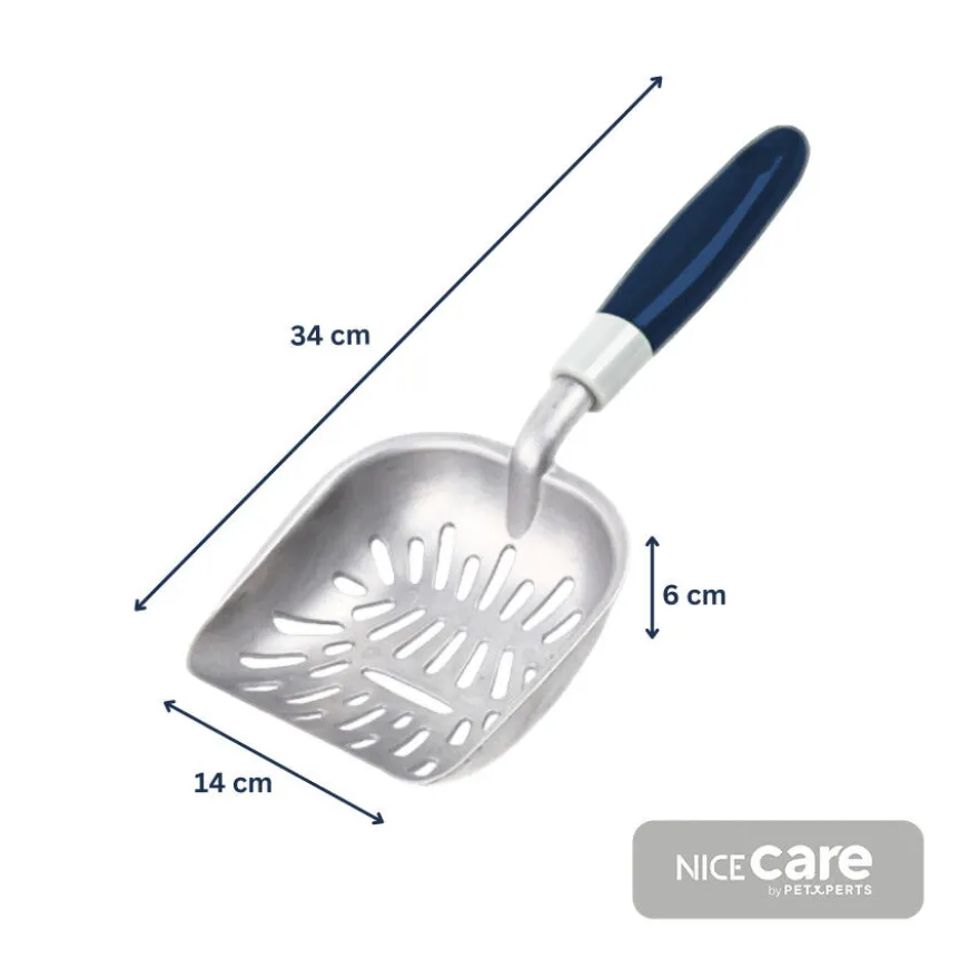 Nice Care Pá para caixa de areia XL de aluminio para gatos