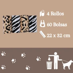 Nice Care sacos higiénicos premium com padrão para cães