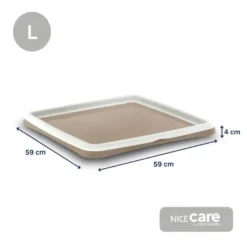 Nice Care Tabuleiro higiénico Gastone Bege para cães