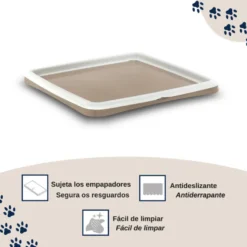 Nice Care Tabuleiro higiénico Gastone Bege para cães