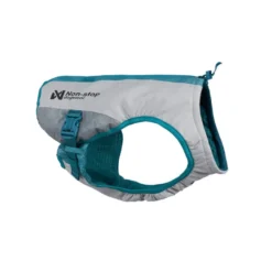 Non-stop Dogwear Colete Refrescante Cinzento e Turquesa para cães