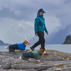 Non-stop dogwear Fjord Capa de chuva impermeável azul para cães