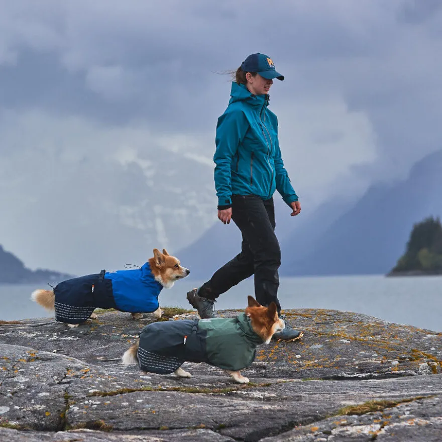 Non-stop dogwear Fjord Capa de chuva impermeável azul para cães