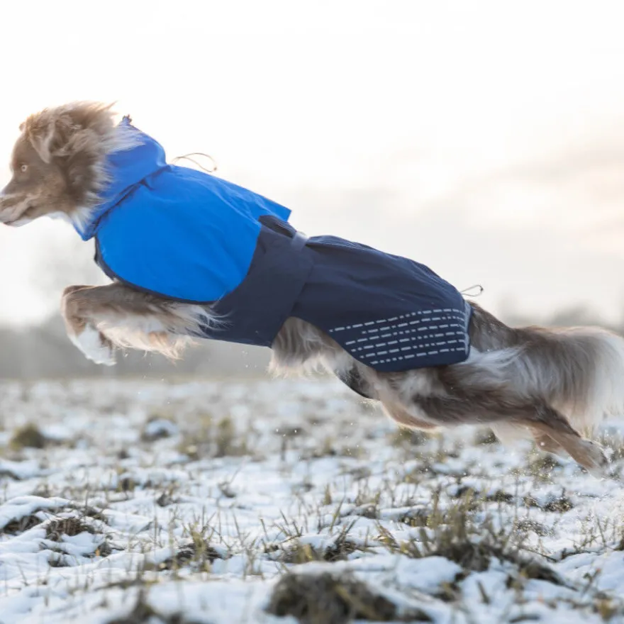 Non-stop dogwear Fjord Capa de chuva impermeável azul para cães