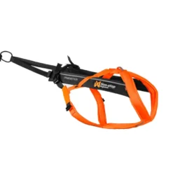 Non-stop dogwear Freemotion Peitoral preto e laranja para cães