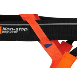Non-stop dogwear Freemotion Peitoral preto e laranja para cães