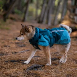 Non-stop Dogwear Glacier Casaco Impermeável Azul e Verde para cães