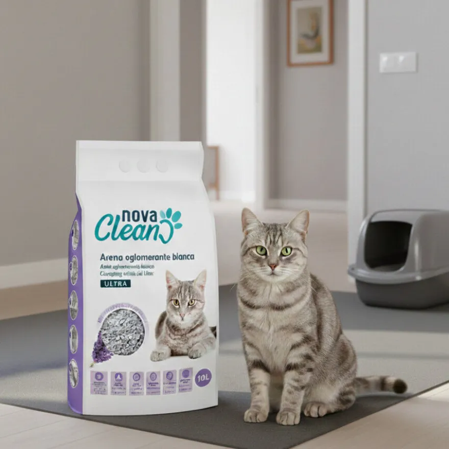 Nova Clean Ultra Areia Aglomerante Lavanda para gatos