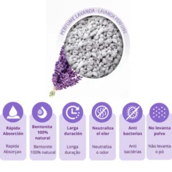 Nova Clean Ultra Areia Aglomerante Lavanda para gatos