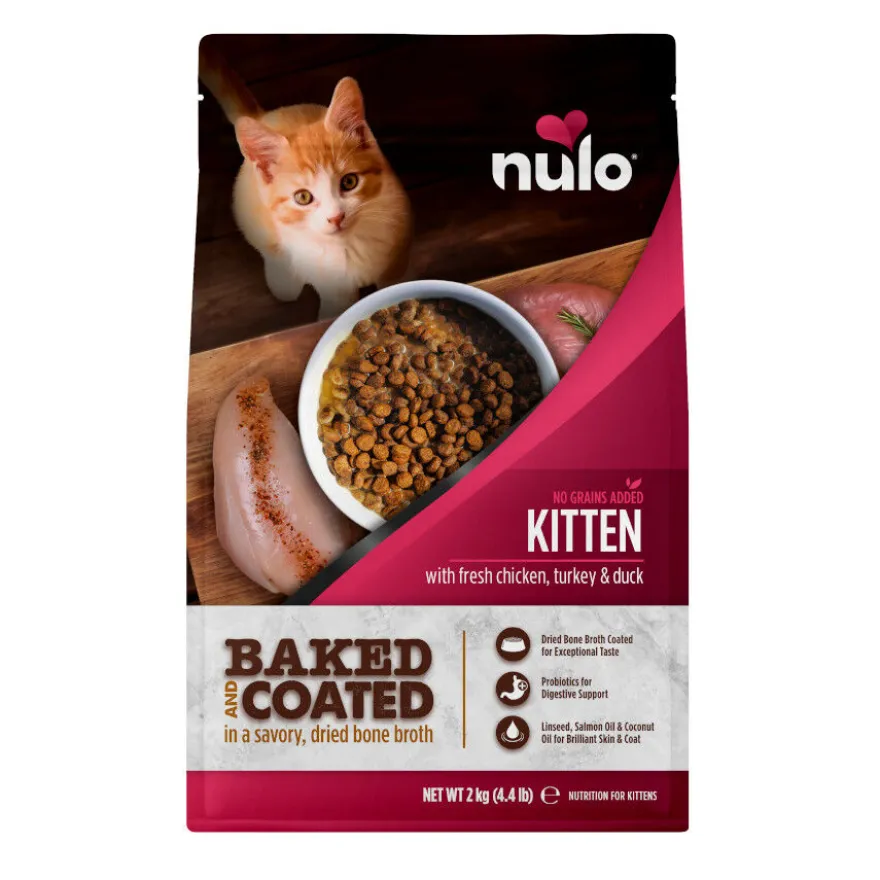 Nulo Baked & Coated Ração de Frango, Peru e Pato para gatinhos