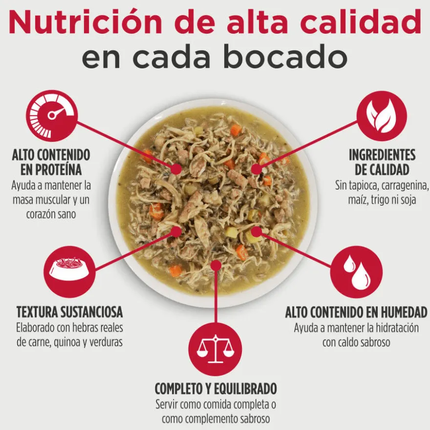 Nulo Comida húmida Estufado de Frango e Salmão em caldo em lata para cães