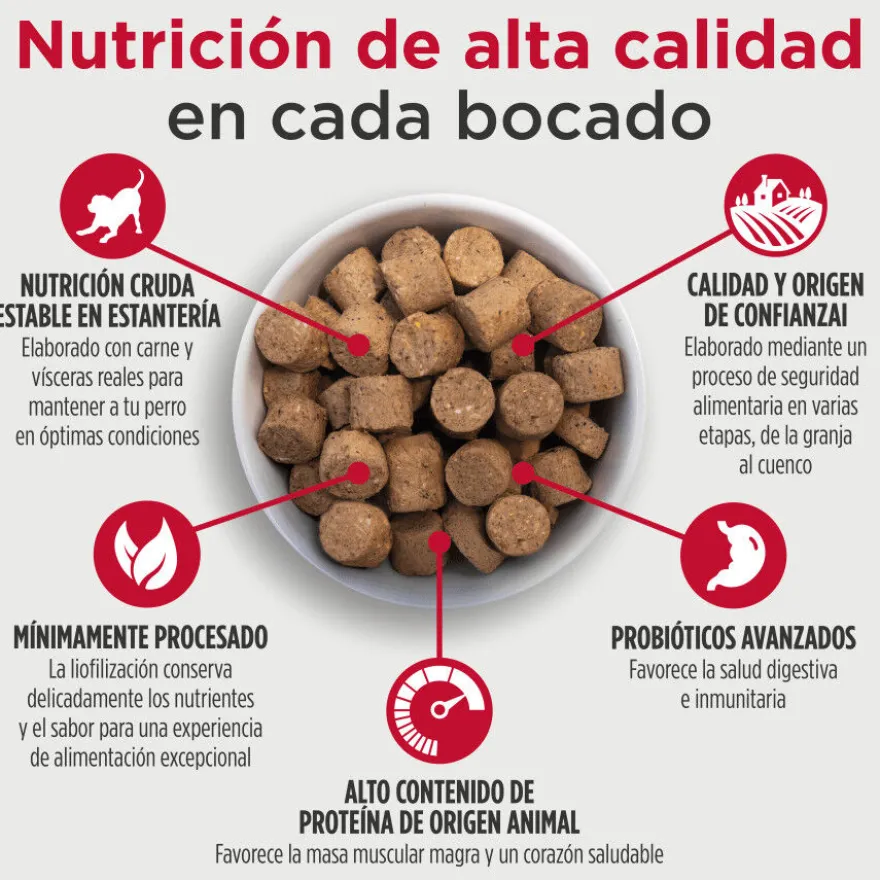 Nulo Liofilizado Coração de Vitela com Maçã alimento liofilizado para cães