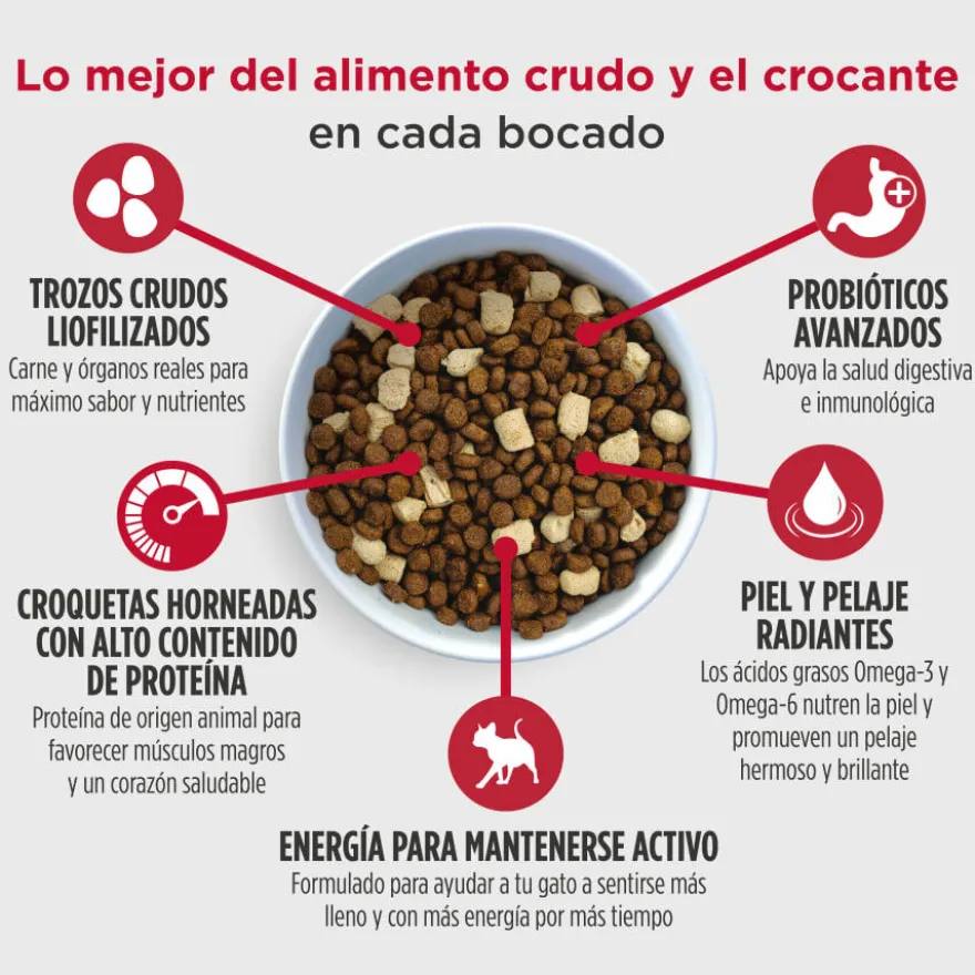 Nulo Raw Medley Ração Salmão, Frango e Peru para gatos