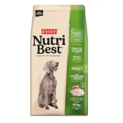 Nutribest Adult Borrego e Arroz ração para cães