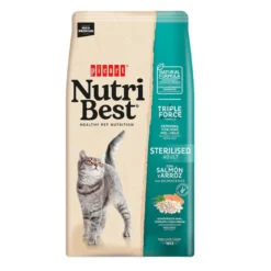 Nutribest Adult Sterilised Salmão e Arroz ração para gatos