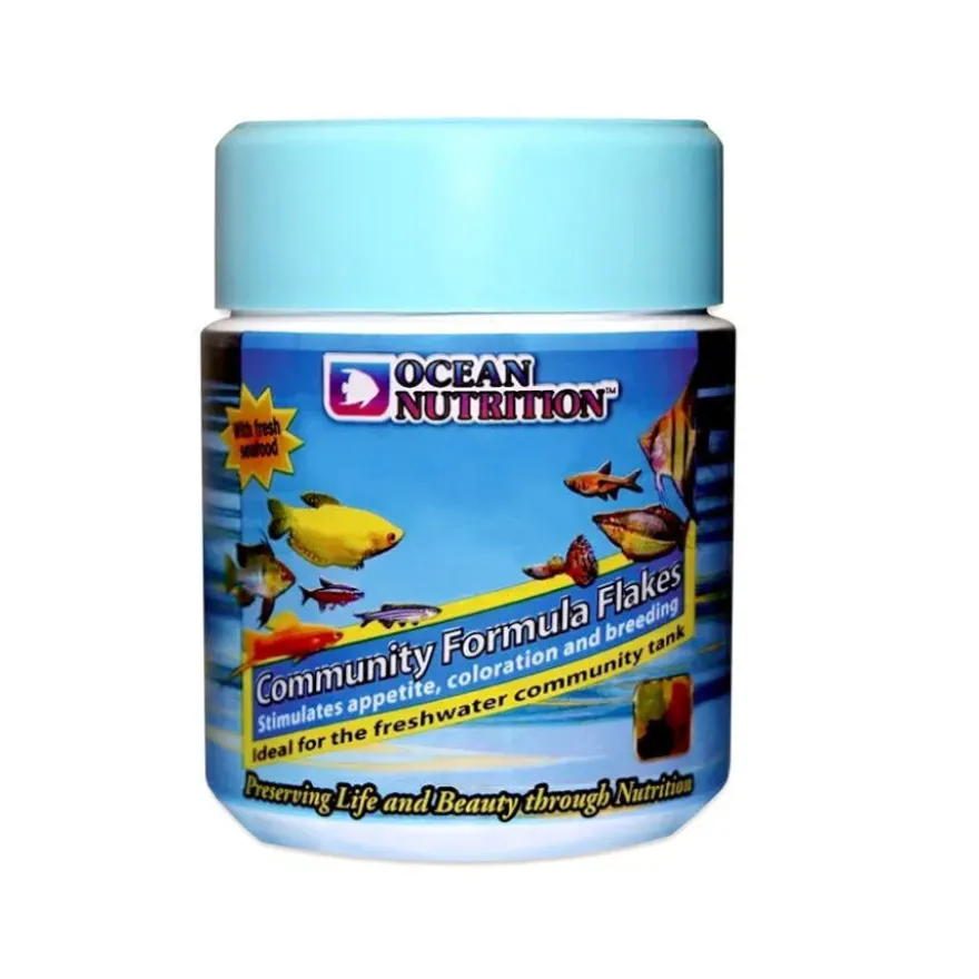 Ocean Nutrition Community Formula Flakes para peixes de água doce