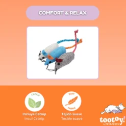 ootoy! Comfort & Relax Brinquedo ratos brulap de corda para gatos