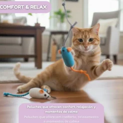 ootoy! Comfort & Relax Brinquedo ratos brulap de corda para gatos
