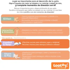 ootoy! Comfort & Relax Brinquedo ratos brulap de corda para gatos