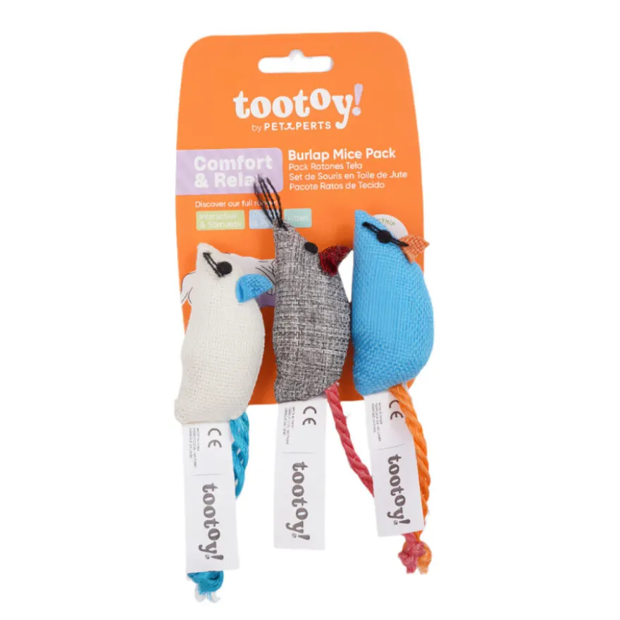 ootoy! Comfort & Relax Brinquedo ratos brulap de corda para gatos