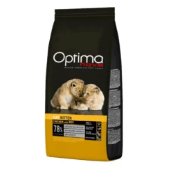Optima Kitten Nova Frango e Arroz ração para gatos