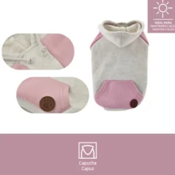 Outech Camisola com capuz rosa para cães