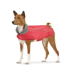 Outech Capa de Chuva Impermeável vermelho com capuz para cães