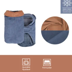 Outech Casaco Estilo Aviador Rosa e Azul para cães