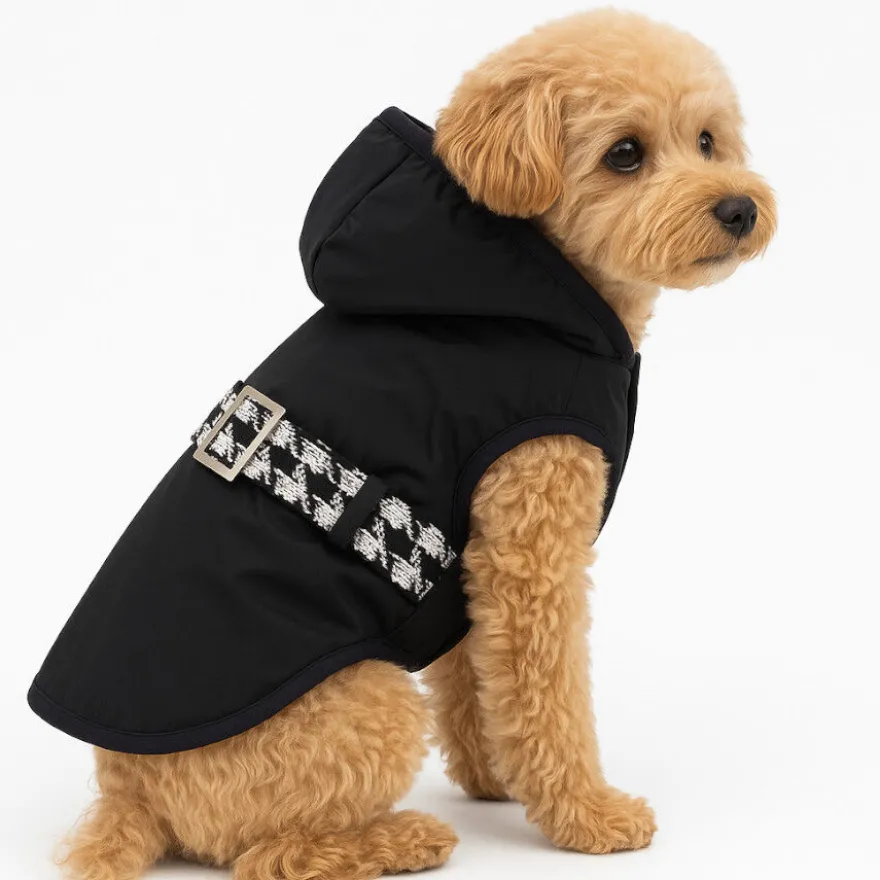 Outech Casaco Preto com Cinto para cães