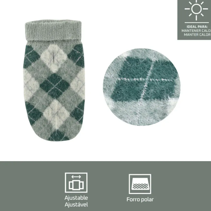 Outech Hoodie com Losangos Verdes para cães