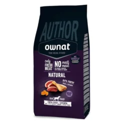 Ownat Author Pato Fresco e Frango ração para cães