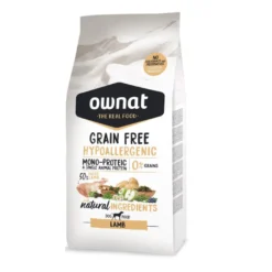 Ownat Grain Free Hypoallergenic Cordeiro ração para cães