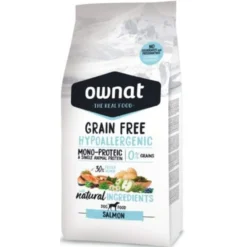 Ownat Grain Free Hypoallergenic Salmão ração para cães