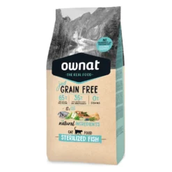 Ownat Just Grain Free Esterilizado Peixe ração para gatos