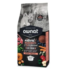 Ownat Medium Ultra Cordeiro e Arroz ração para cães