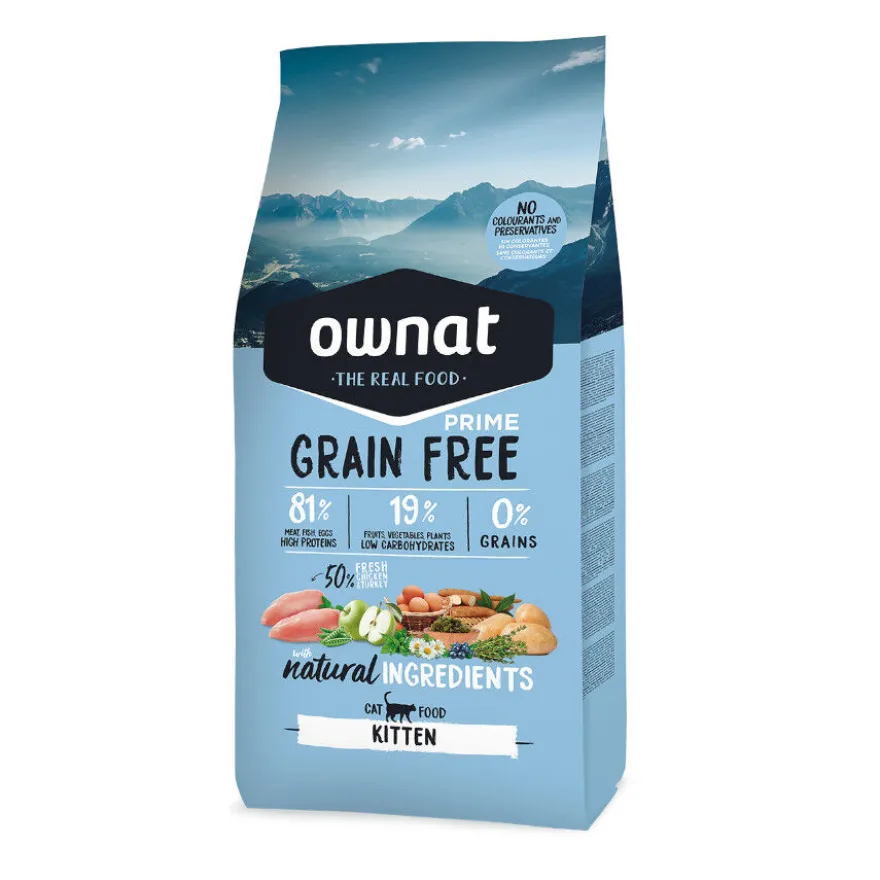 Ownat Prime Kitten Ração de frango e peru para gatinhos