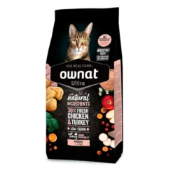 Ownat Ultra Mature Ração de frango e peru para gatos
