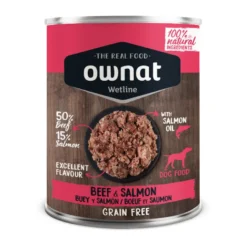 Ownat Wetline Boi e Salmão lata para cães